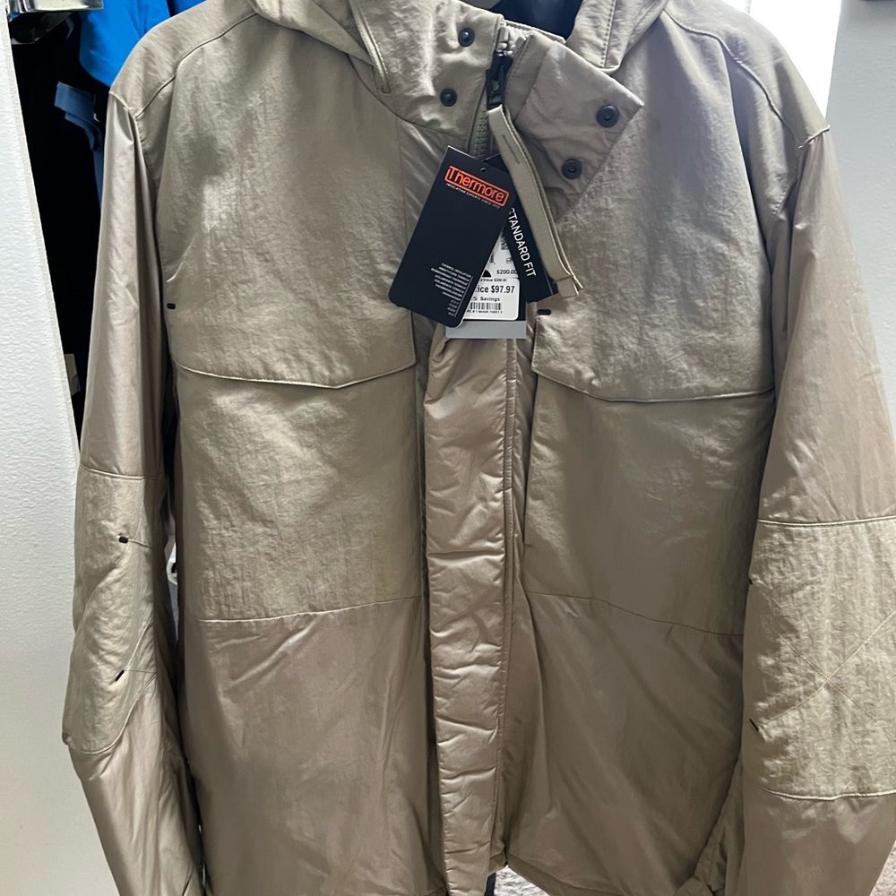 Nike Sportswear M65 Tech Pack Fill Thermore Full Zip CV5562-342 Men Sz L Stone